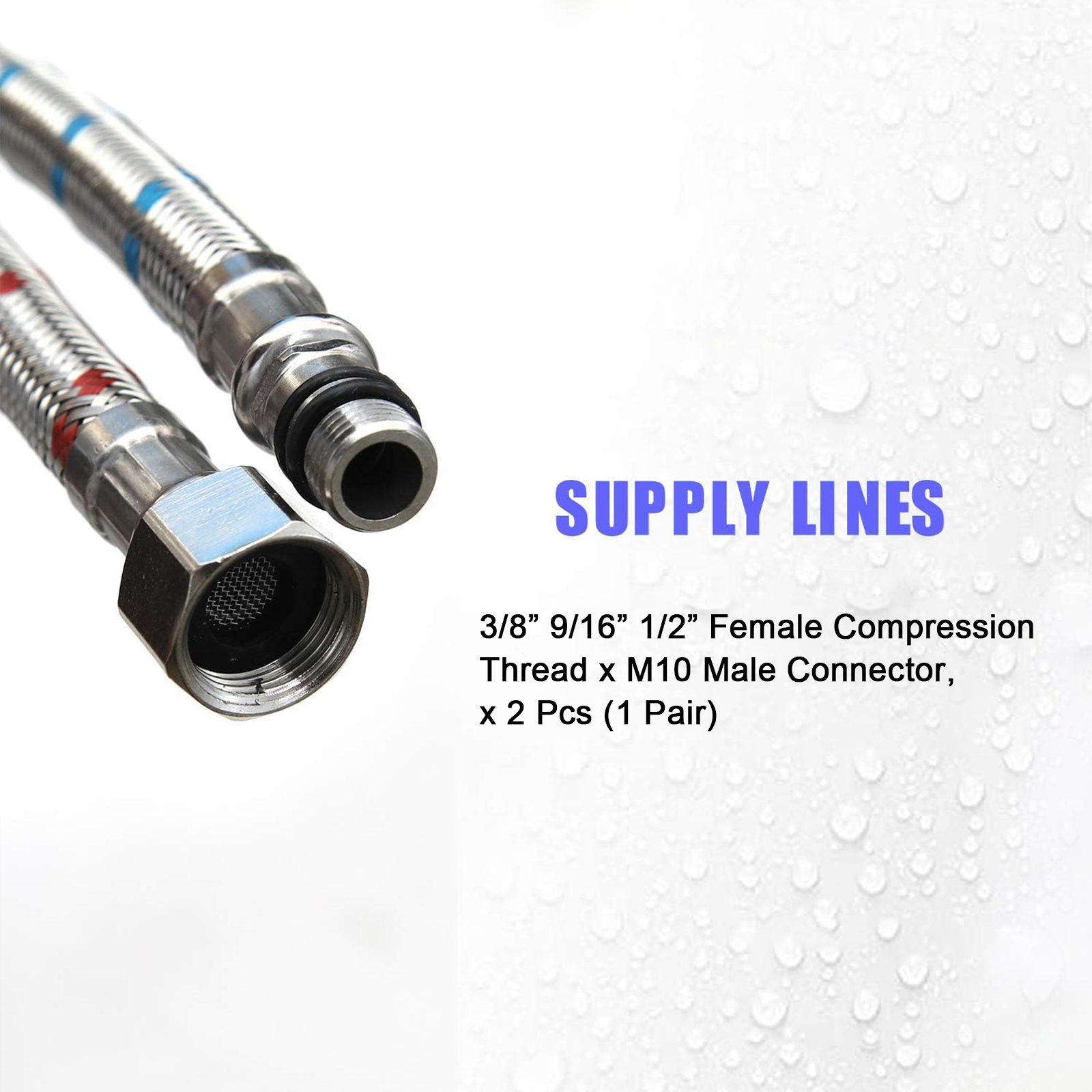 2 Piece 24-Inch Long Faucet Co - Flexible Hose Braided recensie en prijs
