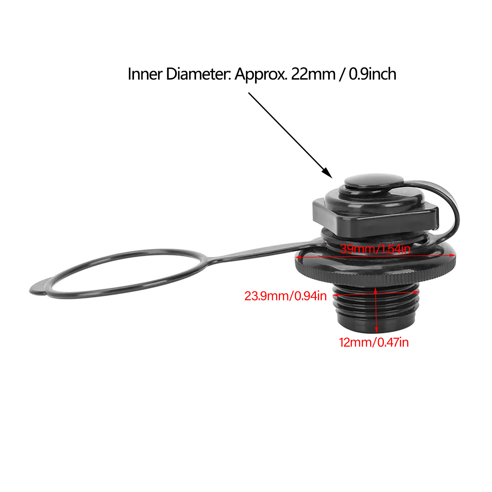 23.9mm Black Plastic Inflatabl - Float Ball Valve recensie en prijs