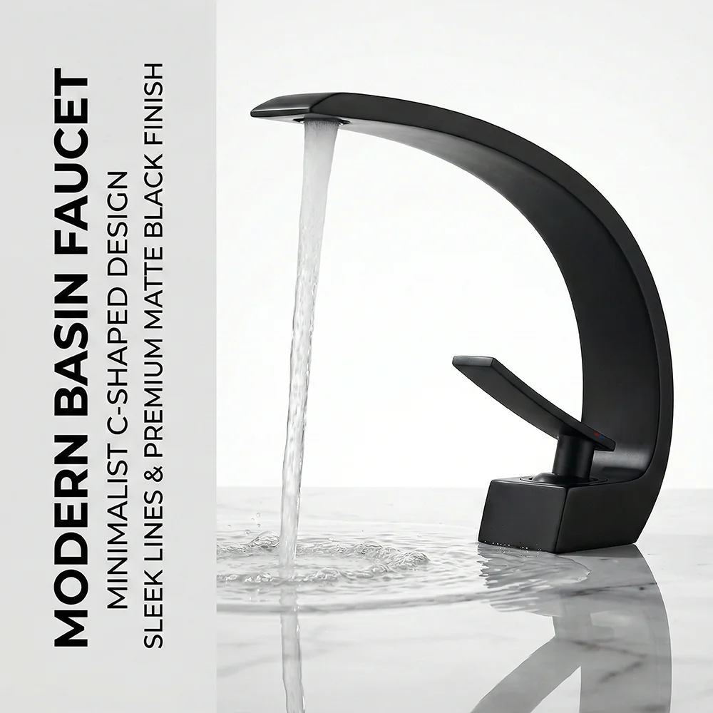 Matte Black Bathroom Faucet, A - Silicone Tap Washer recensie en prijs