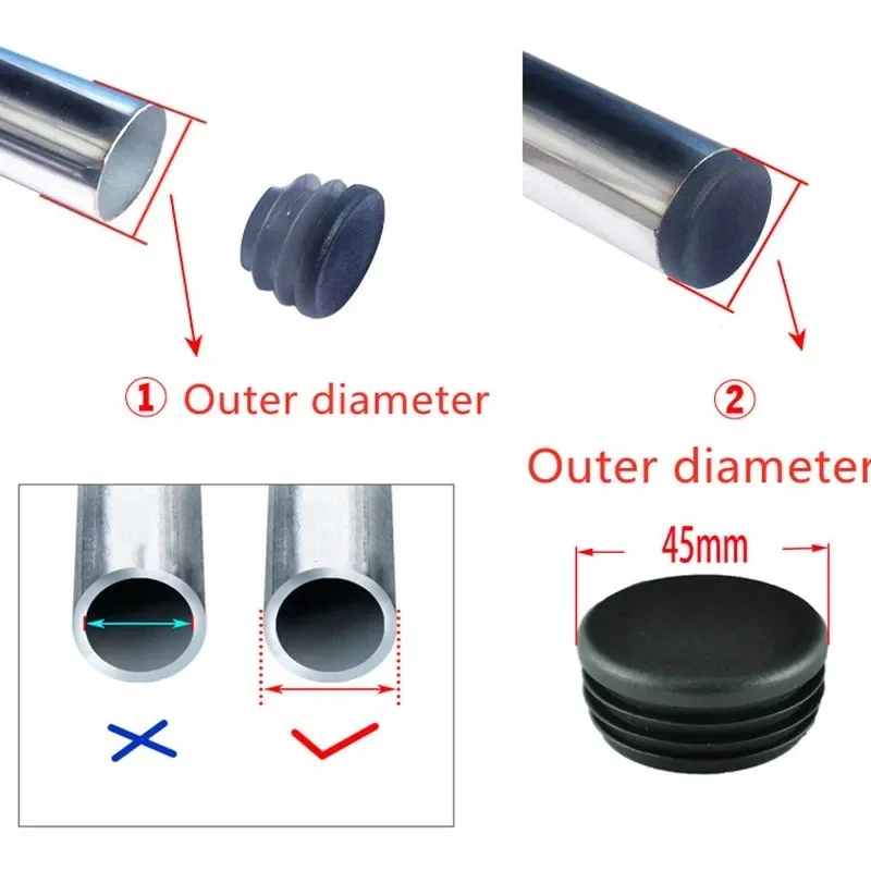 Black Round Pipe Plug 10-60mm  - Plastic Pipe Clip recensie en prijs