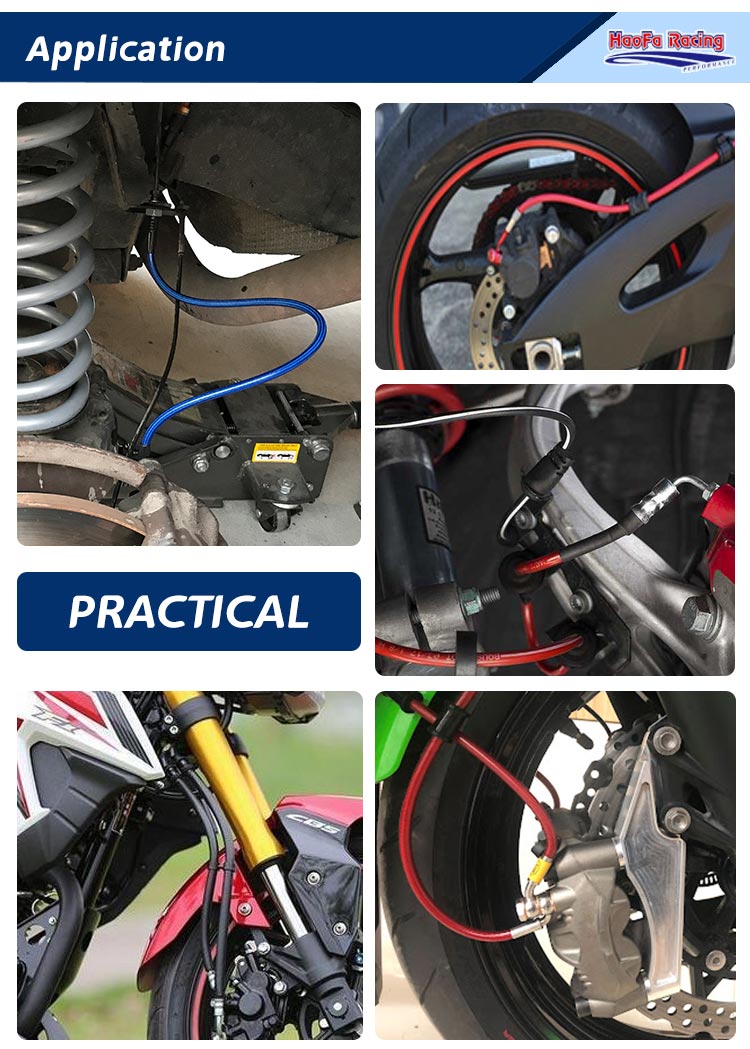 AN3 Motorcycle PTFE Brake Line - Flexible Hose Braided recensie en prijs