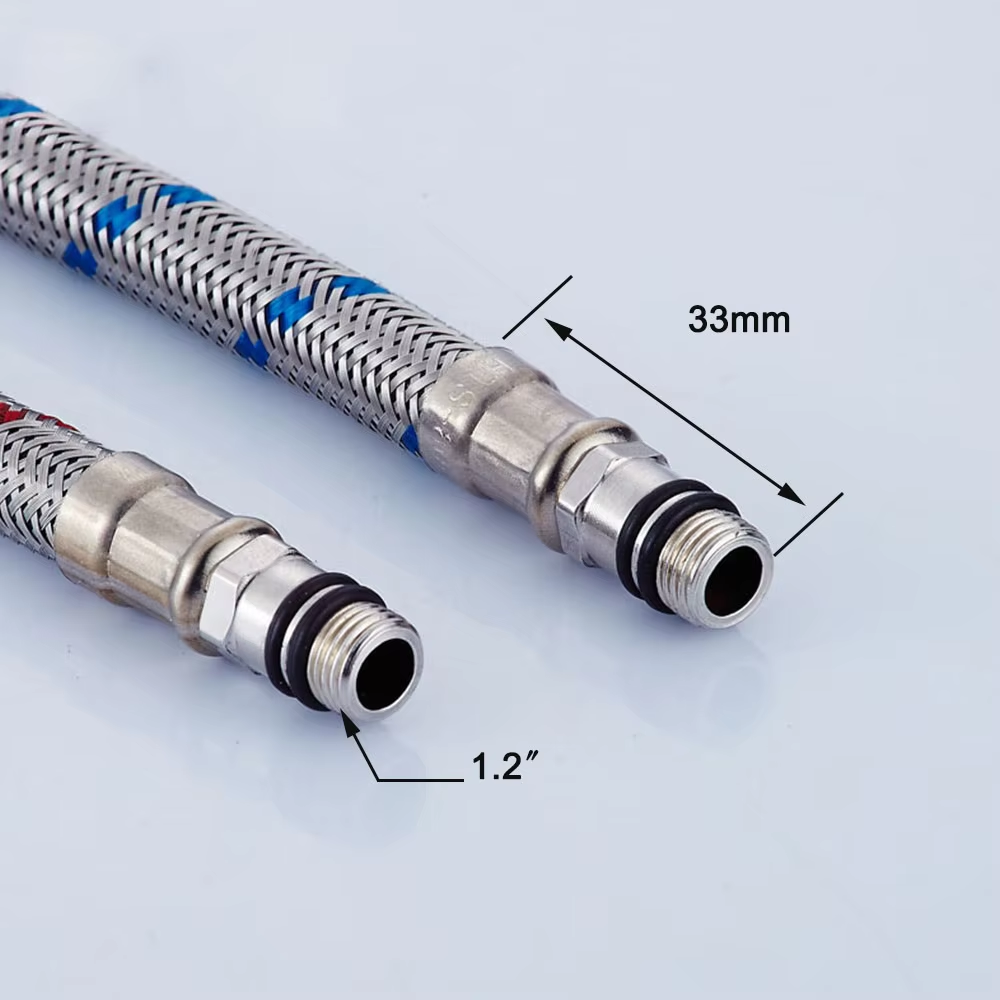 G1/2 G3/8 G9/16 50cm 1 pair St - Flexible Hose Braided recensie en prijs