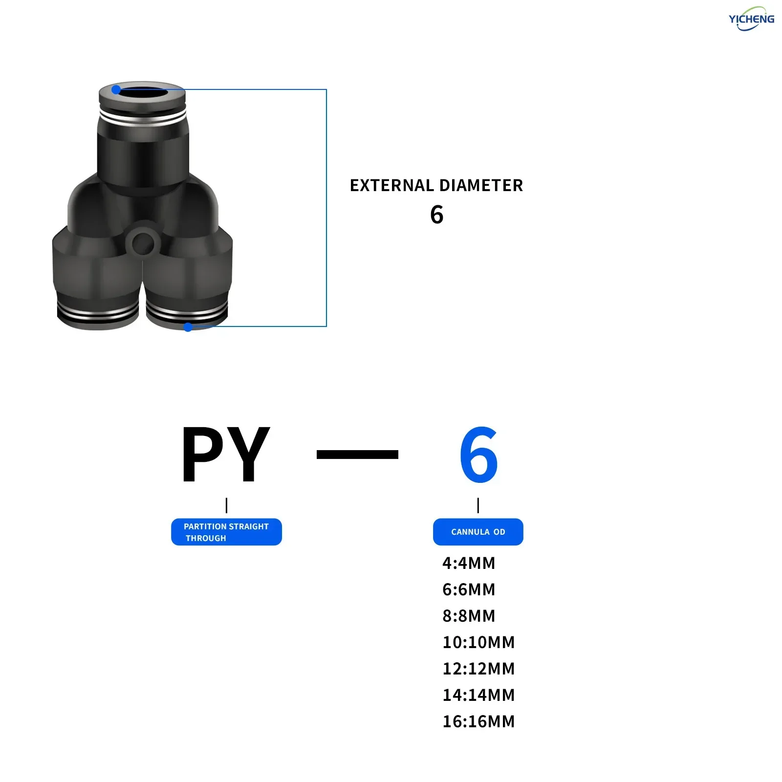 PNEUMATIC Hose Connector 6MM O - Push Fit Connector recensie en prijs