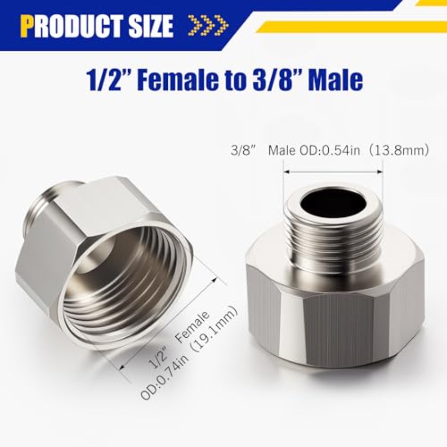 8 Pcs Brass Water Line Adapter - Compression Fitting Brass recensie en prijs