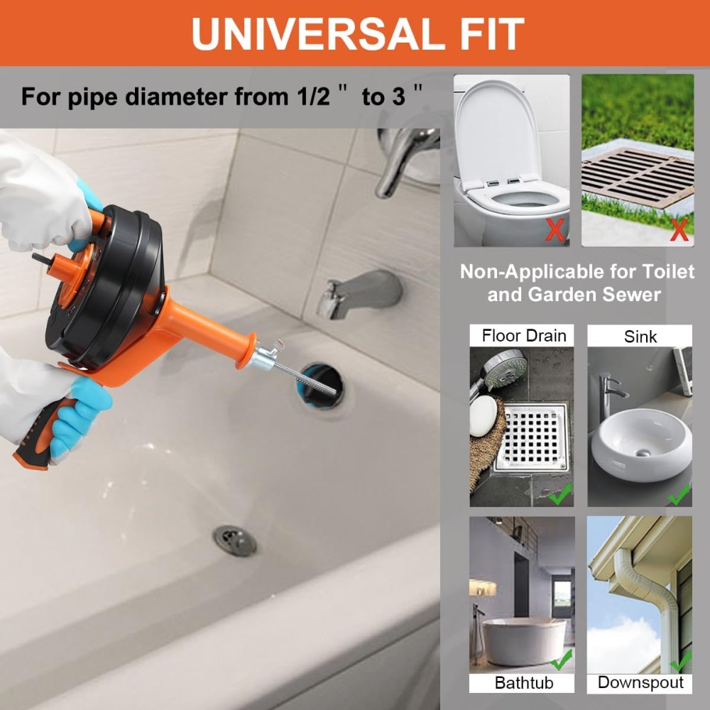 Drain Auger Clog Remover with  - Drain Snake Flexible recensie en prijs
