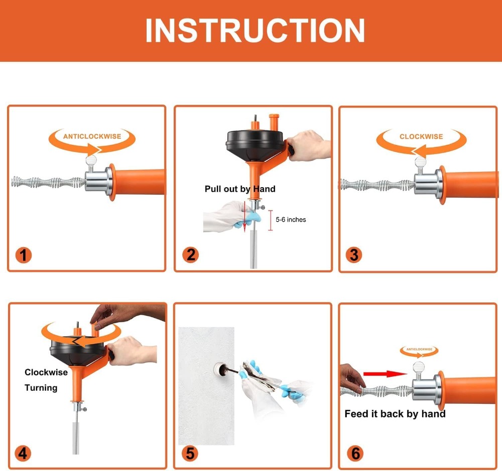 Drain Auger Clog Remover with  - Drain Snake Flexible recensie en prijs