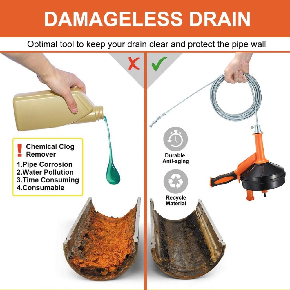 Drain Auger Clog Remover with  - Drain Snake Flexible recensie en prijs