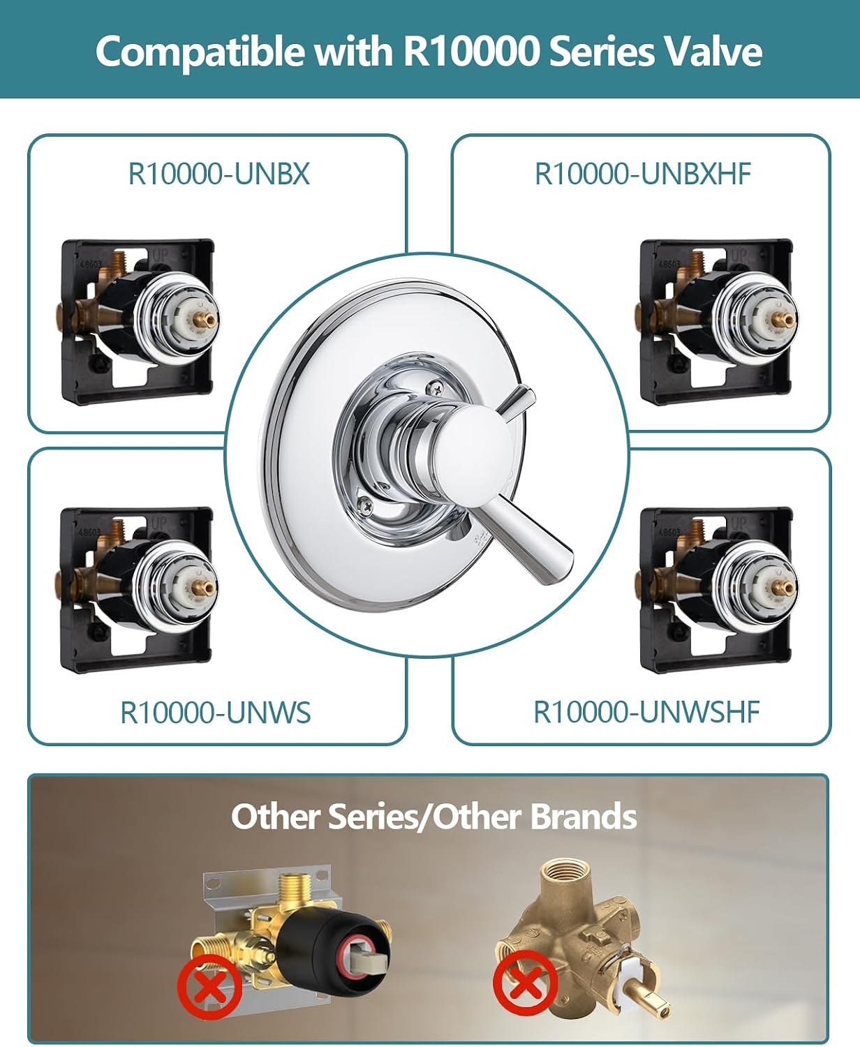 Chrome Shower Trim Kit Compati - Shower Valve Cartridge recensie en prijs