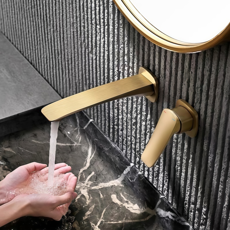 Gold Concealed Bathroom Faucet - Basin Mixer Cartridge recensie en prijs