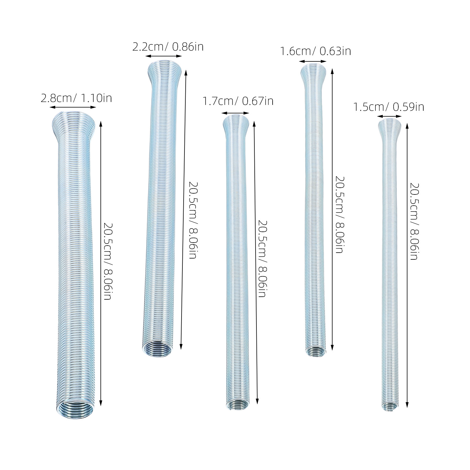 5Pcs Spring Tubing Bender Kit  - Pipe Bending Spring recensie en prijs
