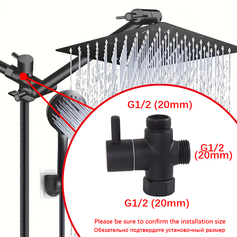Black Silver 3 Way T-Adapter D - Shower Valve Cartridge recensie en prijs