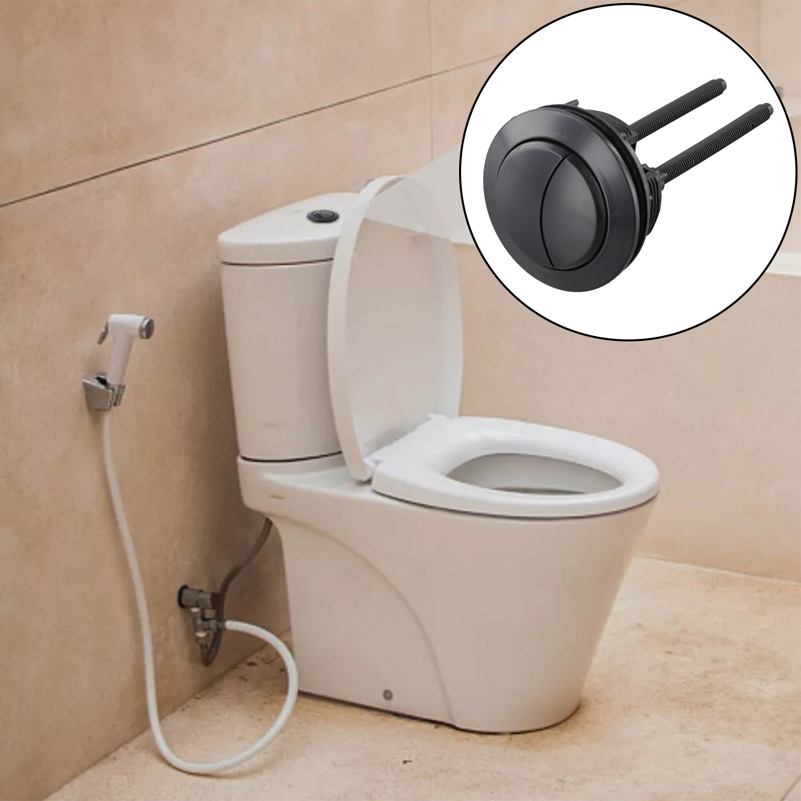 Black Toilet Flush Button 38mm - Toilet Fill Valve recensie en prijs