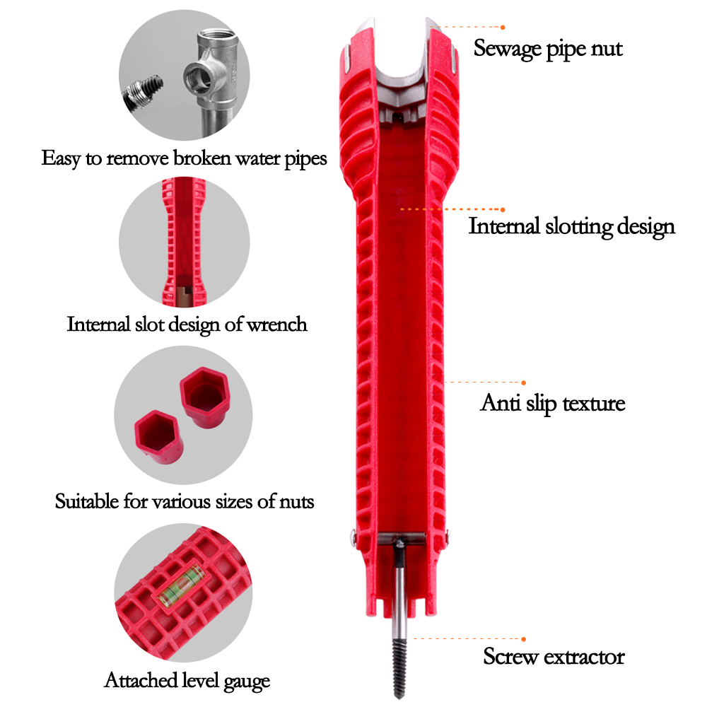 Three head red Sink wrench 8-i - Pipe Freeze Spray recensie en prijs