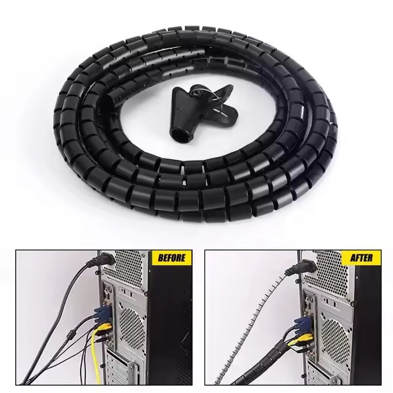 2M Flexible Spiral Cable Organ - Plastic Pipe Clip recensie en prijs