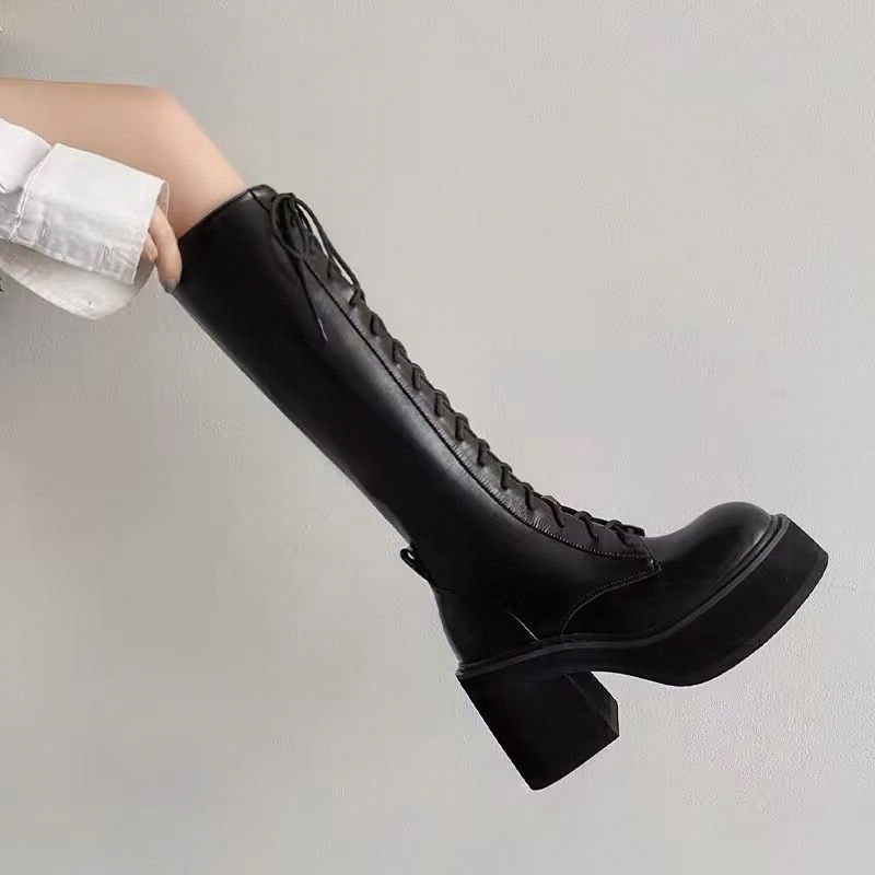 White  Boots Thick Bottom High - Pipe Bending Spring recensie en prijs